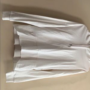 White sweatshirt with hood